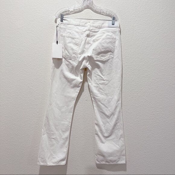 GOLDSIGN Womens The Nineties Boot Cut Jeans White Size 27 - Picture 9 of 12
